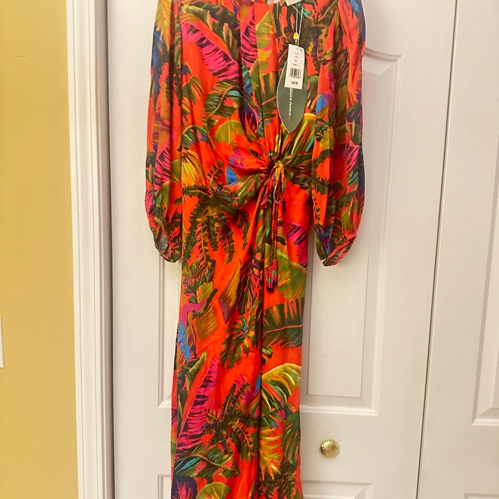 NWT FARM Rio Urban Jungle midi dress